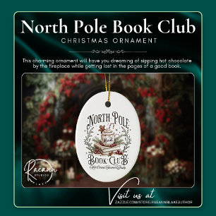 Enfeite de Natal em forma oval do Clube do Livro d