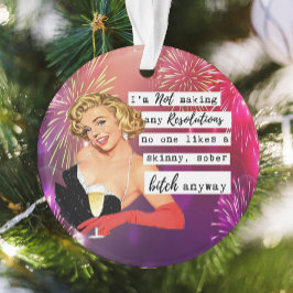 Enfeite de Natal Engraçado Retrô Melhor Amiga NYE