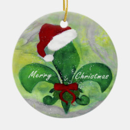 Enfeite de Natal flor de lis da minha arte.