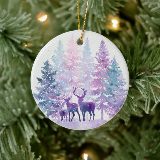 Enfeite de Natal Floresta de Cervos Caprichosos Ro (Árvore)