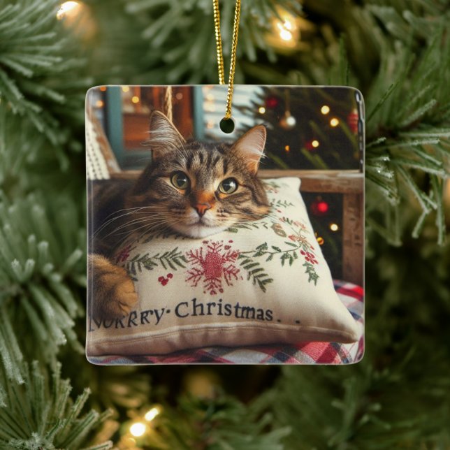 Enfeite de Natal Gatinho Fofo (Árvore)