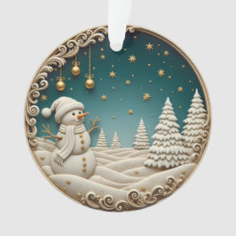 Enfeite de Natal Homem de Neve 2025 – Talhado Clás