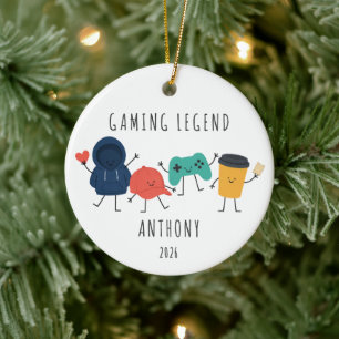 Enfeite de Natal Lenda dos Jogos Personalizado