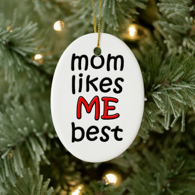 Enfeite de Natal - Mãe Me Ama Mais (Árvore)