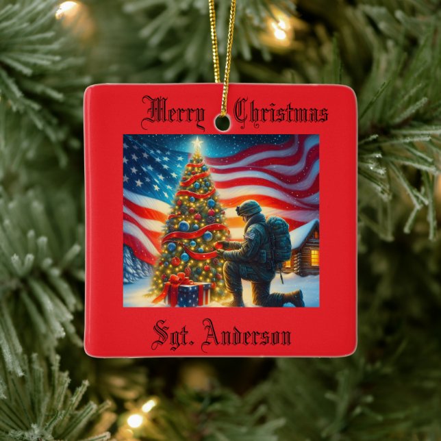Enfeite de Natal Militar (Árvore)