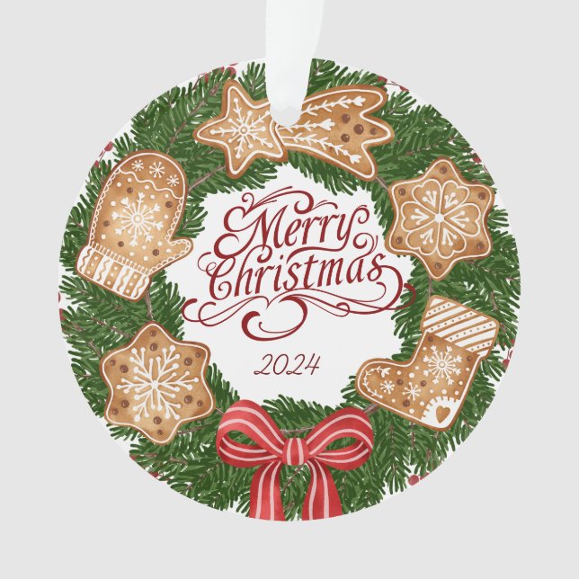 Enfeite de Natal Minimalista Feliz Natal (Frente)