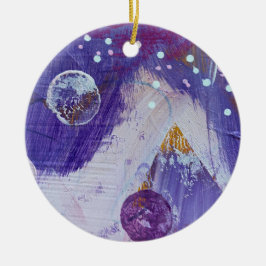 Enfeite de Natal no Design da Montanha da Lua