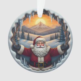 Enfeite de Natal Papai Noel 2025 – Cena de Inverno