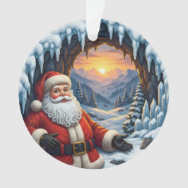 Enfeite de Natal Papai Noel 2025 – Cena de Inverno