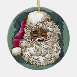 Enfeite de Natal Papai Noel preto