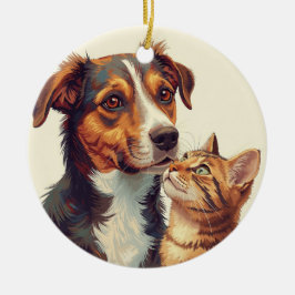 Enfeite de Natal para Amantes de Animais de Estima