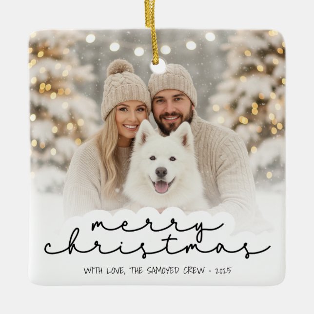 Enfeite de Natal para Donos e Amantes de Cães (Frente)