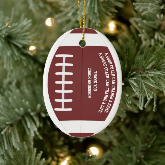 Enfeite de Natal para Treinador de Futebol Obrigad (Árvore)