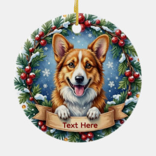 Enfeite de Natal Pembroke Welsh Corgi