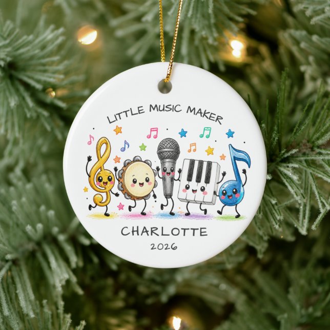Enfeite de Natal Pequeno Fazedor de Música (Árvore)