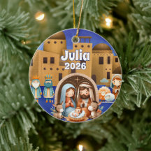 Enfeite de Natal Personalizado Cena de Natividade