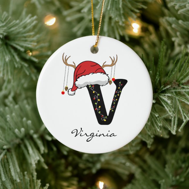 Enfeite de Natal Personalizado com Alfabeto para P (Árvore)
