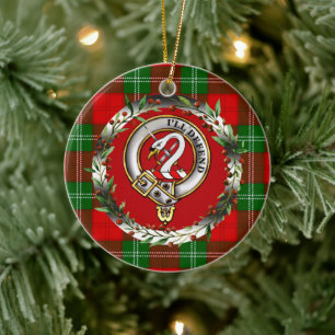 Enfeite de Natal Personalizado com Brasão e Tartan