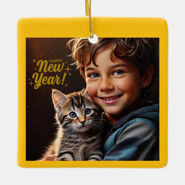 Enfeite de Natal Personalizado com Foto (Frente)