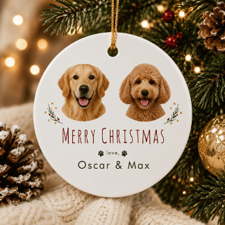 Enfeite de Natal Personalizado com Foto de 2 Anima