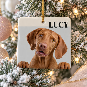 Enfeite de Natal Personalizado com Foto do Cachorr