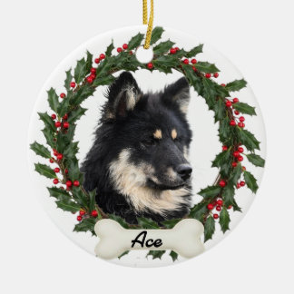 Enfeite de Natal Personalizado com Foto do Cachorr