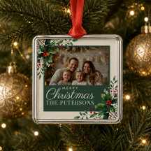 Enfeite de Natal Personalizado com Foto e Creme Bo