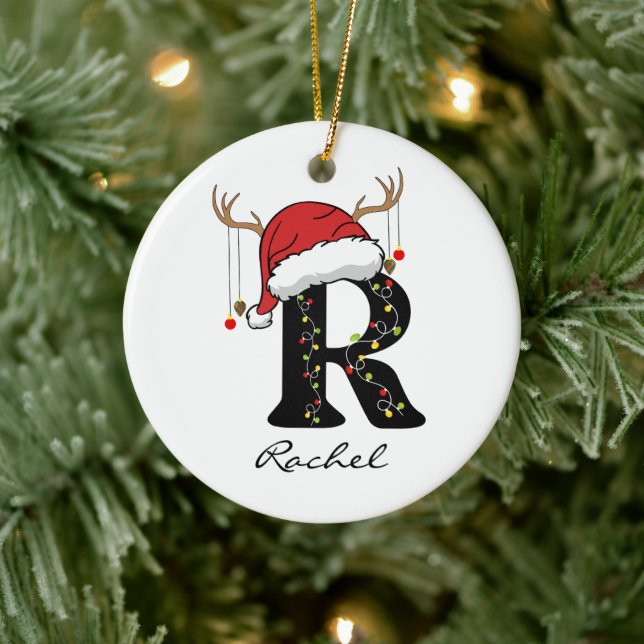 Enfeite de Natal Personalizado com Letra Inicial d (Árvore)