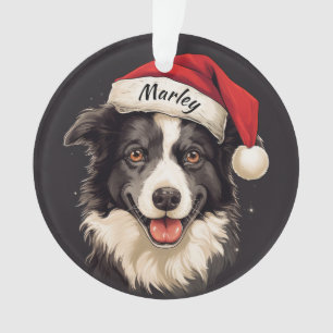 Enfeite de Natal Personalizado de Border Collie