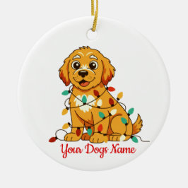 Enfeite de Natal Personalizado de Cachorro da Raça