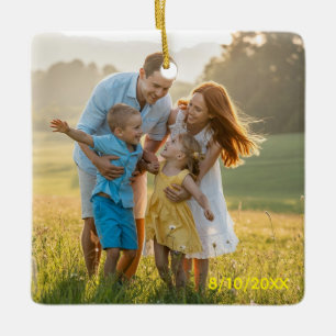 Enfeite de Natal Personalizado de Dupla Face com D