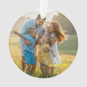 Enfeite de Natal Personalizado de Dupla Face com D