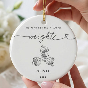 Enfeite de Natal Personalizado de Levantamento de