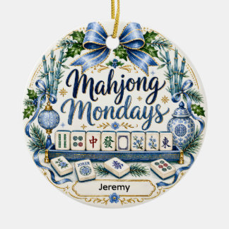 Enfeite de Natal Personalizado de Mahjong