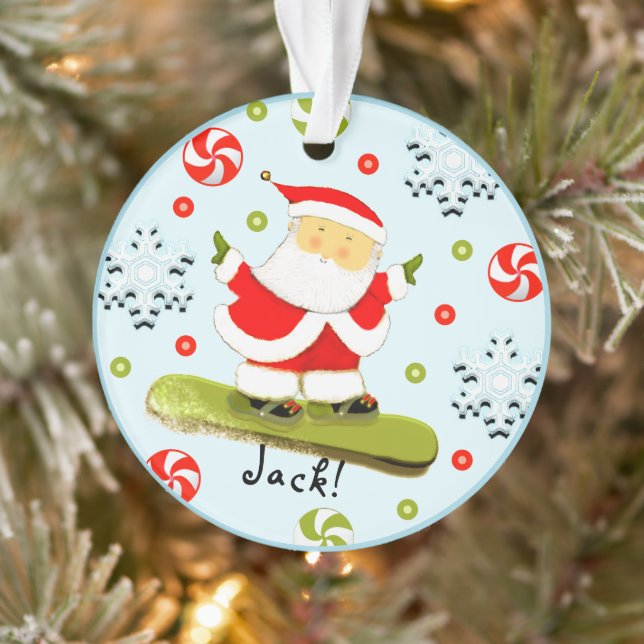 Enfeite de Natal Personalizado de Snowboarding Col (Árvore)