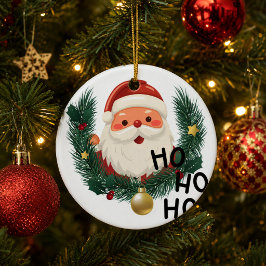 Enfeite de Natal Personalizado do Papai Noel Fofo