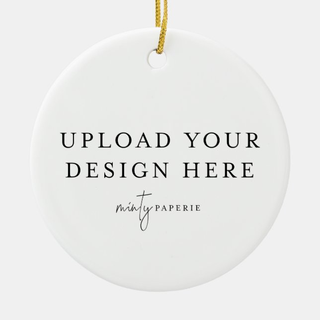 Enfeite de Natal Personalizado - Envie sua Foto (Frente)