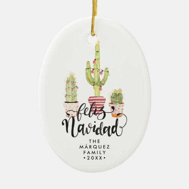 Enfeite de Natal Personalizado Feliz Natal (Frente)