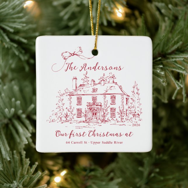 Enfeite de Natal Personalizado para a Primeira Cas (Árvore)