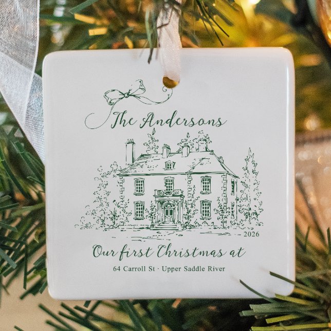 Enfeite de Natal Personalizado para a Primeira Cas (Criador carregado)