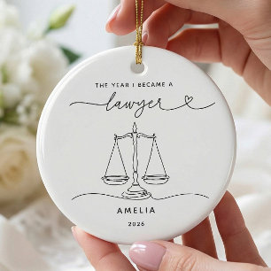 Enfeite de Natal Personalizado para Advogada Novat