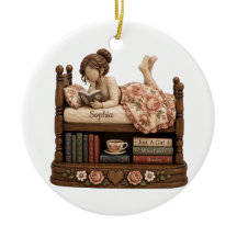Enfeite de Natal Personalizado para Amante de Livr
