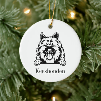 Enfeite de Natal personalizado para cães Keeshonde