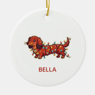 Enfeite de Natal Personalizado para Dachshund