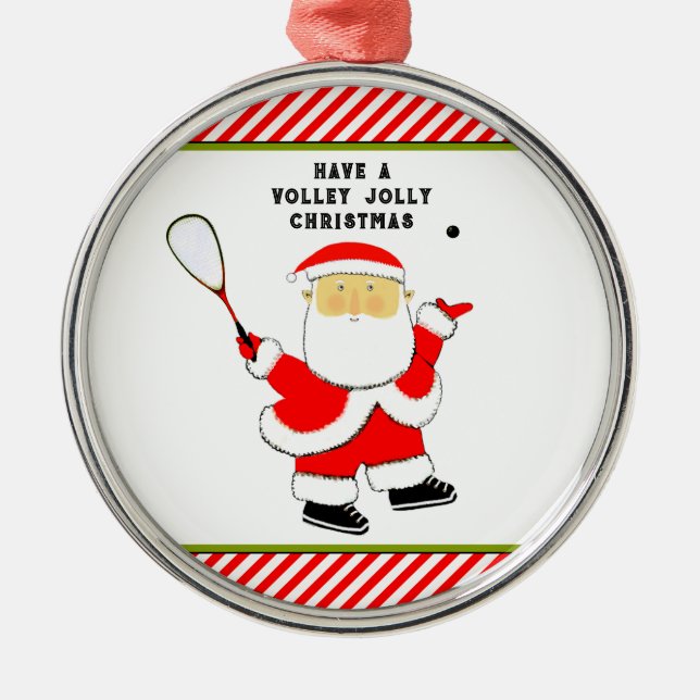 Enfeite de Natal Personalizado para Jogador de Squ (Frente)