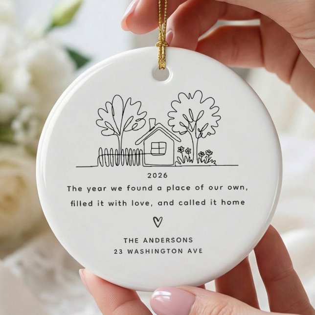 Enfeite de Natal Personalizado para Nossa Nova Cas (Criador carregado)
