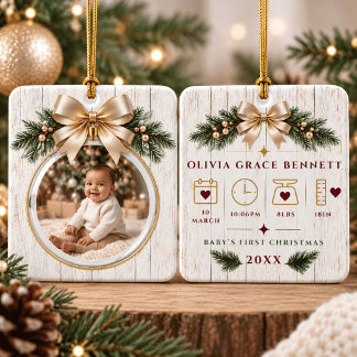 Enfeite de Natal Personalizado para o Primeiro Nat