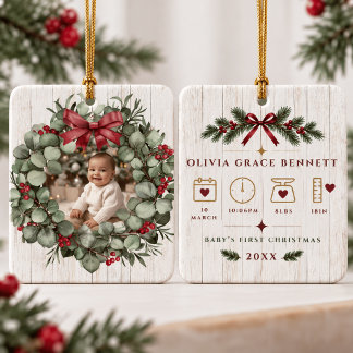 Enfeite de Natal Personalizado para o Primeiro Nat