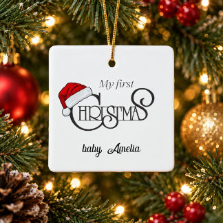 Enfeite de Natal Personalizado para o Primeiro Nat