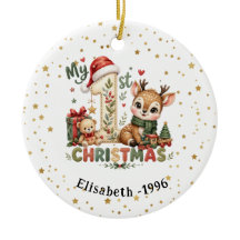Enfeite de Natal personalizado para o primeiro Nat